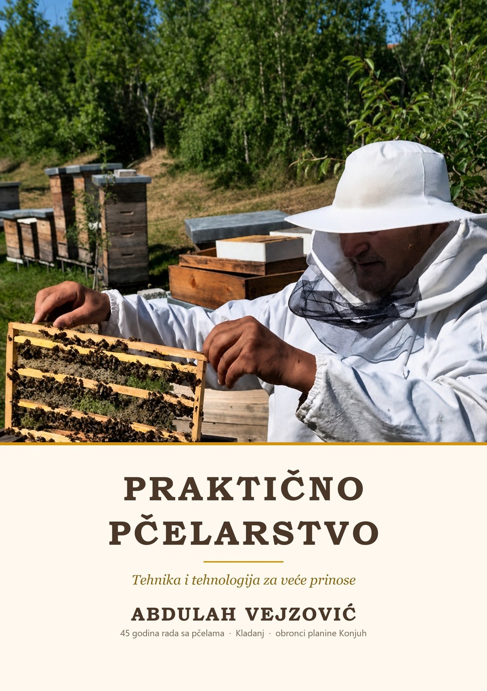 Praktično pčelarstvo — Abdulah Vejzović, naslovnica knjige